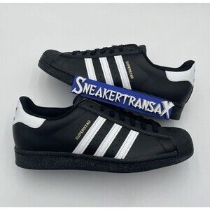 New Adidas Originals Superstar Core Black White Gold Size U.S Men's 11 EG4959 NB